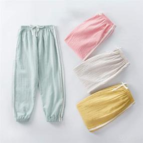 img 1 attached to 👶 Adorable and Comfy PURMUME Baby Long Bloomers: Casual Slub Cotton Pants for Boys and Girls 18M-8T