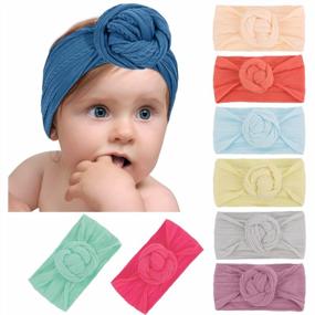 img 4 attached to 🎀 Cute Bow Headbands for Baby Girls: Soft Nylon Hairbands for Newborns, Infants, and Toddlers