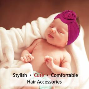 img 1 attached to 🎀 Cute Bow Headbands for Baby Girls: Soft Nylon Hairbands for Newborns, Infants, and Toddlers
