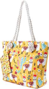 img 3 attached to 👜 Stylish Llama Beach Shoulder Tote Bag: The Perfect Women's Handbags & Wallets - Totes for Summer