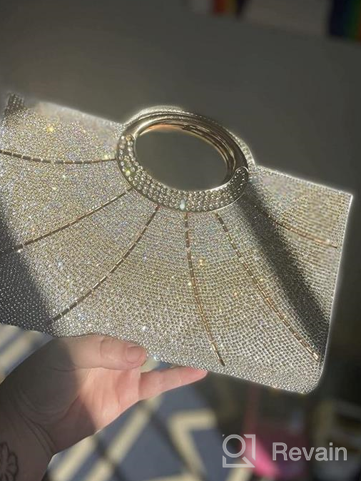 img 1 attached to Sparkling Rhinestone Clutch Purse For Women: Perfect For Weddings, Parties, And Cocktail Events review by Andre Young