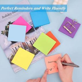 img 2 attached to 24 Pack 3X3 Inches Sticky Notes, Bright Colors Self-Stick Pads With Super Sticking Power, Easy To Post For Home Office Notebook - 84 Sheets/Pad