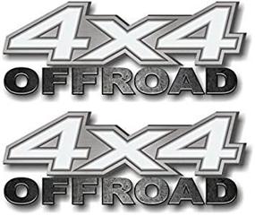 img 3 attached to 2-4X4 Offroad Brushed Print Effect White Vinyl 13&#34