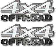 2-4x4 offroad brushed print effect white vinyl 13&#34 логотип