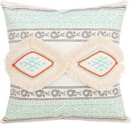 moroccan boho tufted pillow covers 18x18 inch - soft pillow cases for farmhouse and outdoor décor, woven comfy cushion covers, accent pillowcases by merrycolor logo