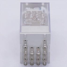 img 1 attached to Twidec 4PDT Electromagnetic Power Relay With Manual Test Function And High-Grade Socket Base, 14 Pins, 4NO 4NC Contacts, 24V DC Coil