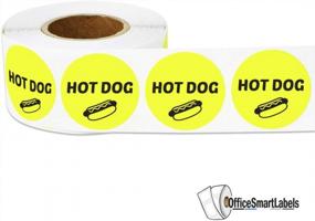 img 3 attached to 300 Bright Yellow 1-Inch Round Hot Dog Stickers For Food Trucks, Restaurants, Supermarkets, And Grocery Stores - Eye-Catching Meal Choice Labels For Packages And Menus