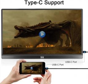 img 1 attached to 🔥 IVV Touchscreen Portable Monitor: High Definition 15.6" HDMI Gaming Display with Capacitive Touch for Laptop, PS3/4/5, Switch, and Xbox - 1080P, USB-C, and 60Hz