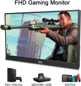 img 2 attached to 🔥 IVV Touchscreen Portable Monitor: High Definition 15.6" HDMI Gaming Display with Capacitive Touch for Laptop, PS3/4/5, Switch, and Xbox - 1080P, USB-C, and 60Hz