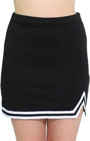 img 3 attached to Danzcue Double V A-Line Cheer Uniform Skirt For Women Big Kids