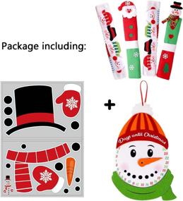 img 1 attached to Christmas Kitchen Decor Set: 4 Snowman Refrigerator Handle Covers, Advent Calendar, And Clings - Festive Fridge, Oven, And Cabinet Appliance Door Handle Protectors And Display