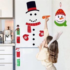 img 3 attached to Christmas Kitchen Decor Set: 4 Snowman Refrigerator Handle Covers, Advent Calendar, And Clings - Festive Fridge, Oven, And Cabinet Appliance Door Handle Protectors And Display