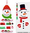 christmas kitchen decor set: 4 snowman refrigerator handle covers, advent calendar, and clings - festive fridge, oven, and cabinet appliance door handle protectors and display logo