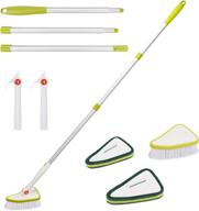 🧼 kyehg extendable tub and tile scrubber kit - 48'' long extendable handle, 2 tile scrubber brushes/sponges - powerful shower scrubber for easy cleaning of bathtub, glass, bathroom, wall, and bathtub floor (detachable) логотип