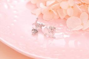 img 1 attached to Adorable 925 Sterling Silver Animal Stud Earrings: Perfect Birthday Gift For Women And Teen Girls