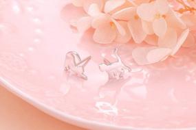 img 2 attached to Adorable 925 Sterling Silver Animal Stud Earrings: Perfect Birthday Gift For Women And Teen Girls