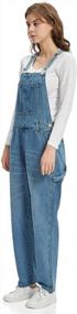 img 2 attached to Women'S Denim Bib Overalls With Straight Leg Cut By Soojun