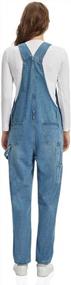 img 1 attached to Women'S Denim Bib Overalls With Straight Leg Cut By Soojun