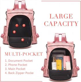 img 1 attached to Waterproof Nylon Anti-Theft Backpack Purse For Women - Charmore Schoolbags And Shoulder Bags