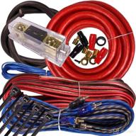 🔌 gravity bgr-kit4-r-pk2-3000w complete 3000w 4 gauge amplifier installation wiring kit amp package 4 ga for installers and diy hobbyists - ideal for car, truck, motorcycle, rv, atv - 3000w / red+ логотип