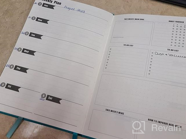 img 1 attached to CAGIE Undated Planner For Women: 12 Months, 54 Weeks, And Any Time Organization With Goal-Setting Tools And Elastic Closure - Black, 5.7" X 8.3 review by Mike Vargas