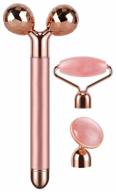 rose quartz 3d facial roller and massager - all-in-one electric jade roller for optimal skincare benefits logo
