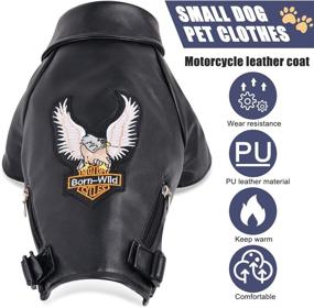 img 3 attached to Leather Jacket Waterproof Winter Clothes Dogs