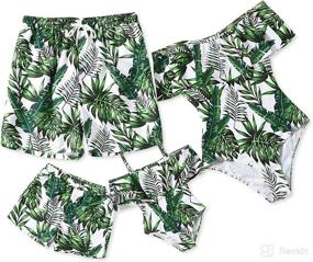 img 4 attached to Pineapple Paradise: Mommy and Me Swimsuit Set for Stylish Family Matching Swimwear