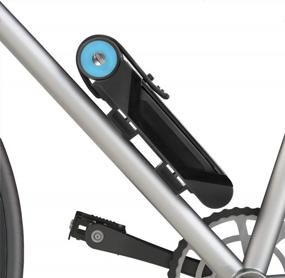 img 3 attached to BIGLUFU Складной велосипедный замок для тяжелых условий эксплуатации с 4 ключами, цепью из легированной стали и монтажным кронштейном - 86 см / 34 дюйма, синий