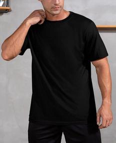 img 1 attached to QUALFORT Men'S Bamboo T-Shirts Crewneck Undershirt