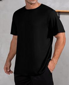 img 2 attached to QUALFORT Men'S Bamboo T-Shirts Crewneck Undershirt