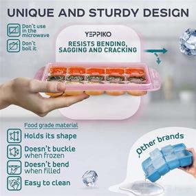 img 3 attached to 🧊 Convenient Freeze & Store: Leakproof Freezer Food Trays Cubes with Lids (6 Pcs)