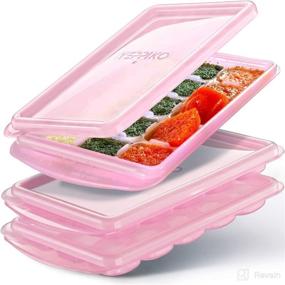 img 4 attached to 🧊 Convenient Freeze & Store: Leakproof Freezer Food Trays Cubes with Lids (6 Pcs)