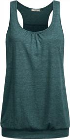 img 3 attached to Stay Supported And Stylish With Miusey'S Sleeveless Racerback Yoga Tops With Built-In Shelf Bras