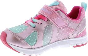 img 4 attached to TSUKIHOSHI Strap Closure Machine Washable Slip Resistant Non Marking Girls' Shoes ~ Athletic