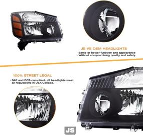 img 1 attached to High-quality Headlight Assembly for Nissan Titan & Armada 2004-2015 - Driver and Passenger Side