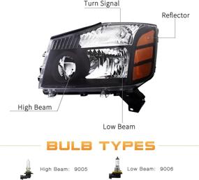 img 3 attached to High-quality Headlight Assembly for Nissan Titan & Armada 2004-2015 - Driver and Passenger Side