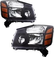 high-quality headlight assembly for nissan titan & armada 2004-2015 - driver and passenger side логотип