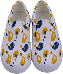 img 4 attached to Adorable Slip-On Shoes For Girls: PattyCandy'S Kids Canvas Shoes With Animals & Nature Design In Sizes US 8C-7Y