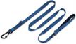 upgrade your dog walking experience with hyhug pets premium leash for medium-large-giant dogs - adjustable, sturdy nylon, and soft neoprene lined handle in classic blue (large) logo