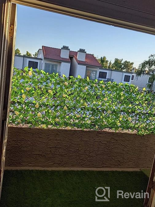 img 1 attached to Transform Your Outdoor Space With DOEWORKS Expandable Fence Privacy Screen And Faux Ivy Fencing Panels - Perfect Backdrop For Balcony, Backyard, And Garden Decorations - 2PCS Set Included! review by Predrag Holman