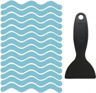 48 pcs zarcker non-slip bathtub stickers - safety shower treads adhesive decals with scraper for slippery tub floor logo