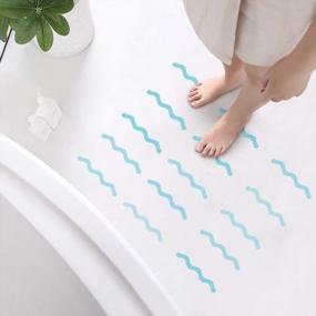 img 1 attached to 48 PCS ZARCKER Non-Slip Bathtub Stickers - Safety Shower Treads Adhesive Decals With Scraper For Slippery Tub Floor
