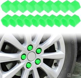 img 4 attached to Andux Silicone Wheel Lug Nut Covers 20PCS LSBHT-01 (Green, 17mm) – Premium Protection and Style for Your Vehicle's Lug Nuts!