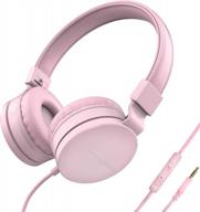 experience exceptional sound with lorelei l-01 pink on-ear kids headphones! lightweight, foldable, and tangle-free. logo