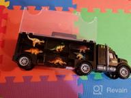img 1 attached to 16-Piece Dinosaur Truck Carrier Playset For 3-5 Year Old Boys - 6 Dinosaurs & 2 Toy Trucks! review by Patrick Keita