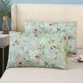 img 4 attached to YOU SA Vintage Floral Print Pattern Pillowcases 1000TC Cotton Decorative Pillow Covers (Standard,Color-4)