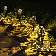 8pack bright conical solar pathway lights outdoor decorations - waterproof, solar powered garden yard patio decor by kyekio logo