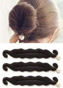 img 4 attached to 3 PCS HAKDAY Magic Beauty Hair Foam Pearl Sponge Donut Maker Ponytail Bun Twister - Create Perfect Hairstyles Instantly!