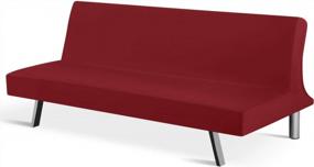 img 4 attached to TAOCOCO Futon Slipcover, Stretch Water Resistance Futon Couch Covers Armless Futon Sofa Cover Furniture Protector, Polyester-Spandex Fabric Slipcover (Christmas Red)